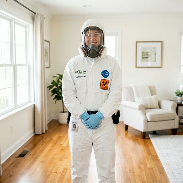 Professional biohazard technician